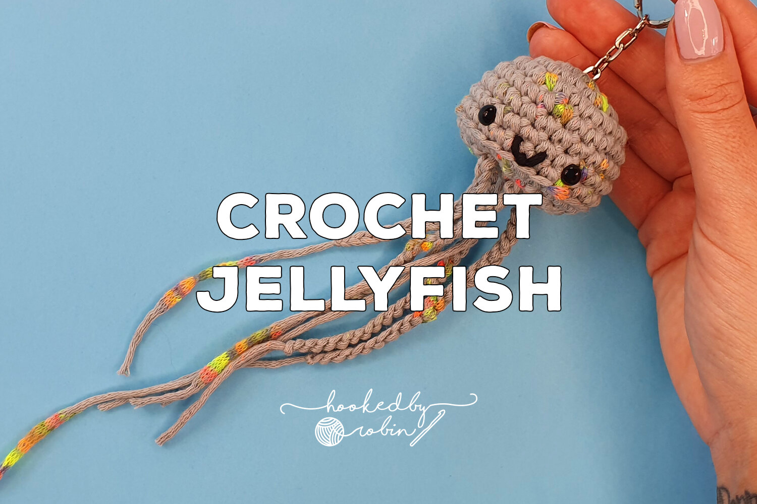 Crochet Amigurumi Jellyfish Keychain — Hooked by Robin